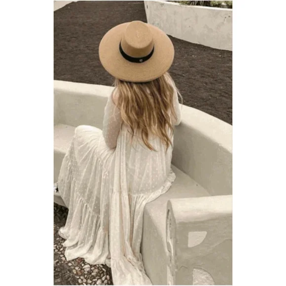 NWT Eric Javits Daphne Fedora Hat One Size Natural/Black - Picture 5 of 11